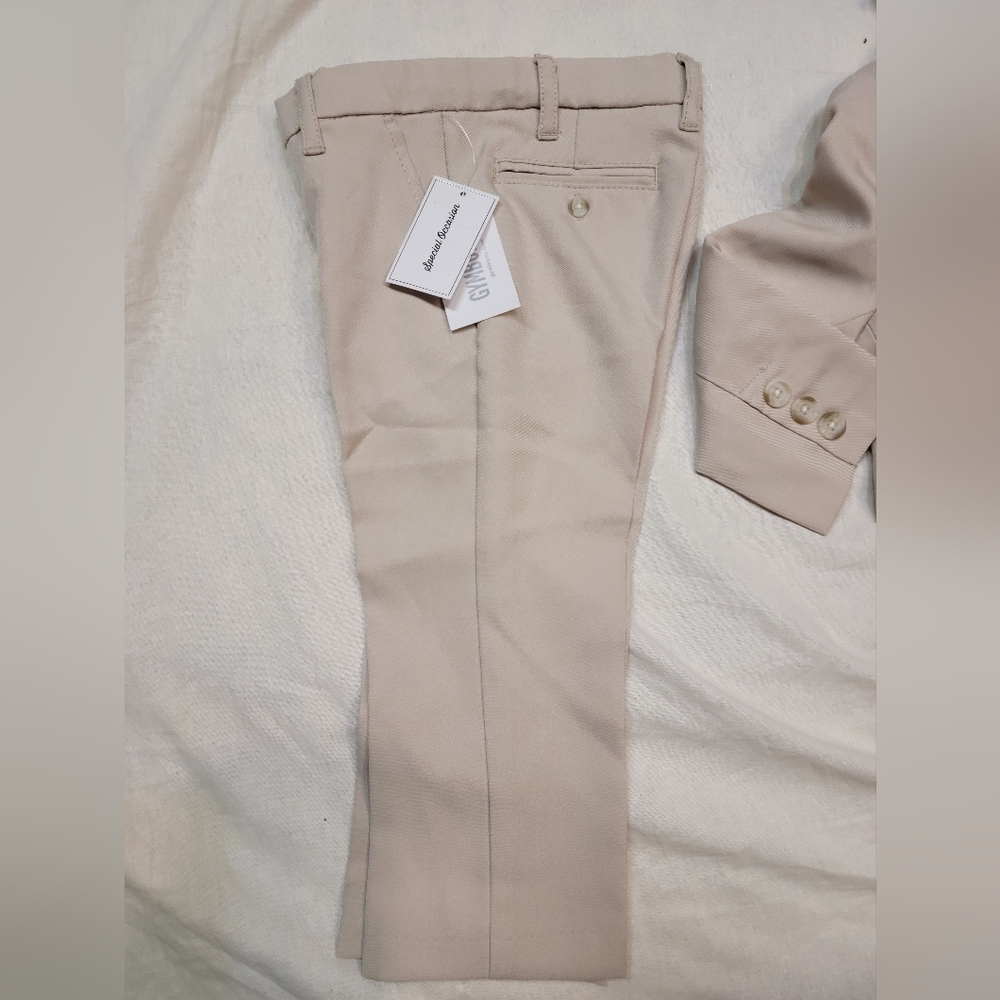 NWT Gymboree Special Occasion Tan Suit Sz 18-24m - Picture 4 of 8